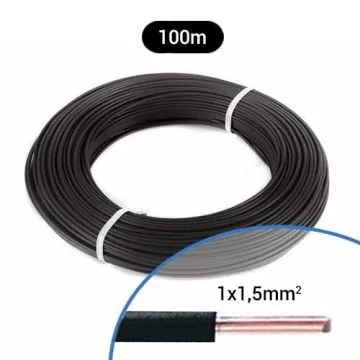 CABLE U500V NOIR SECTION 1.5 100M