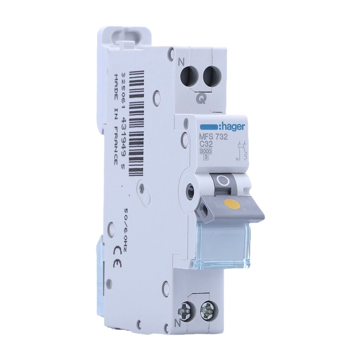 HAGER Disjoncteur 32A auto Ph+N courbe C 3kA 230V - MFS732