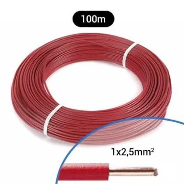 CABLE U500V ROUGE SECTION 2.5 100M