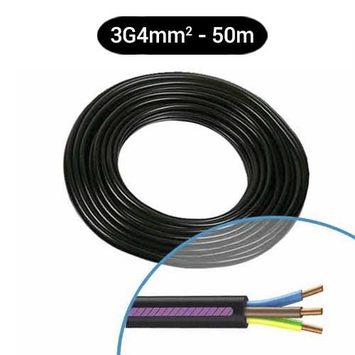Câble électrique U-1000 R2V 3G4² B/M/VJ - Couronne de 50m