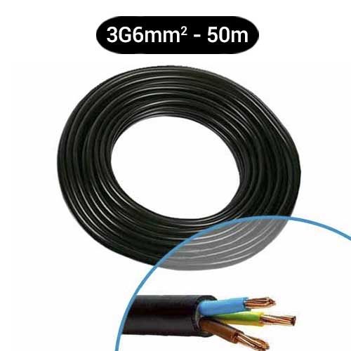 Câble électrique U-1000 R2V 3G6² B/M/VJ - Couronne de 50m