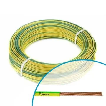 CABLE U500V VERT-JAUNE SECTION 10 100M