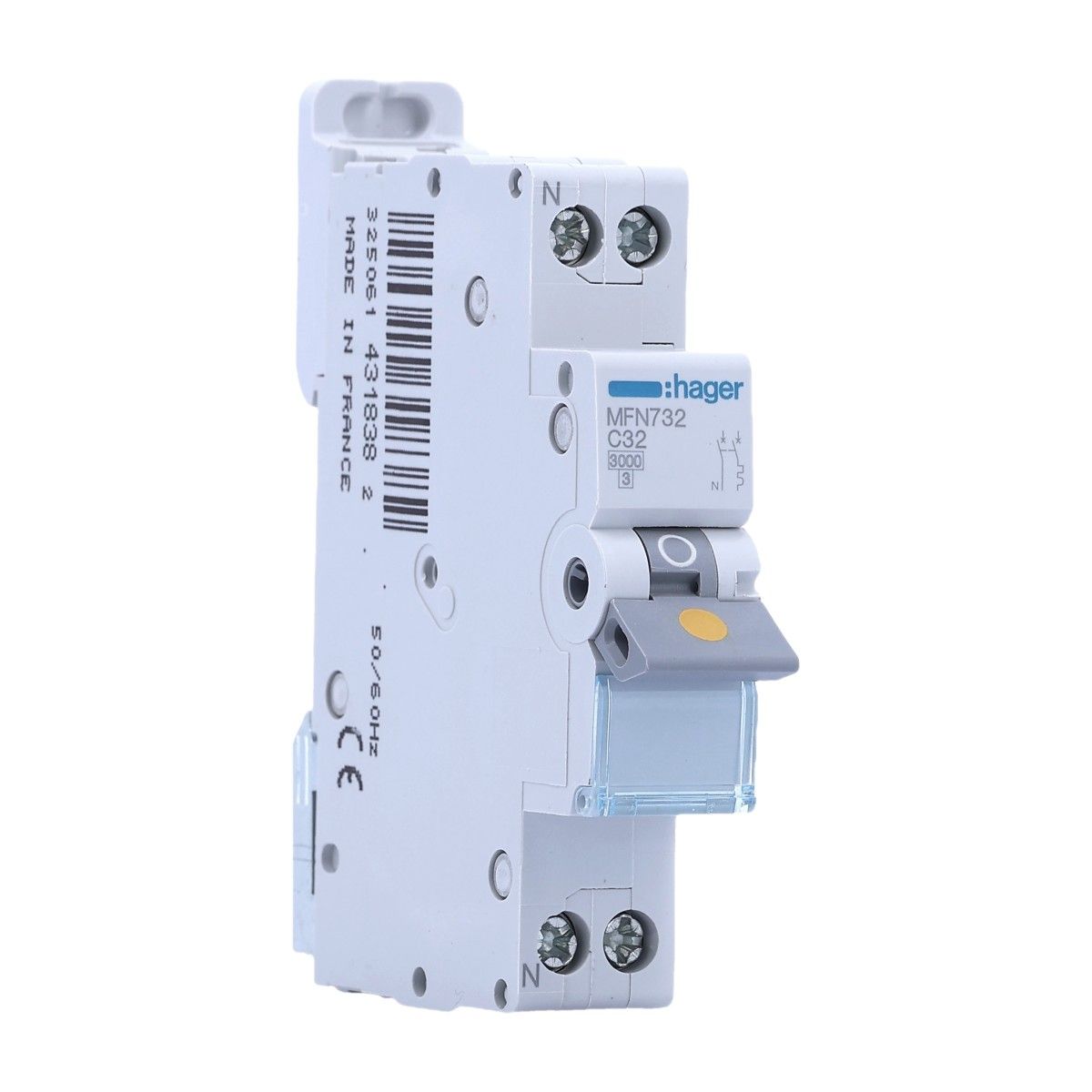 HAGER Disjoncteur 32A Ph+N courbe C 3kA 230V - MFN732