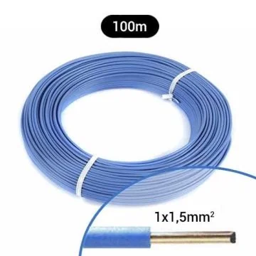 CABLE U500V BLEU SECTION 1.5 100M